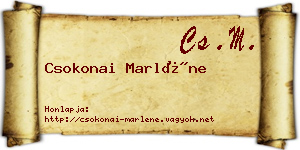 Csokonai Marléne névjegykártya